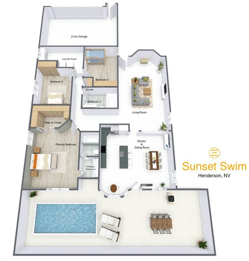 Sunset Swim - Modern Vegas Heated Pool Retreat Villa เฮนเดอร์สัน ภายนอก รูปภาพ